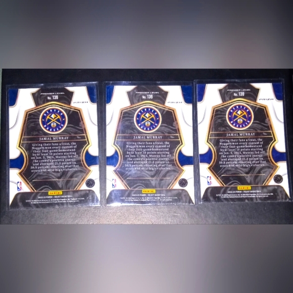 Jamal Murray Premier Blue, Silver & Orange Wave Prizm Panini Select 2022-23 - Picture 2 of 2